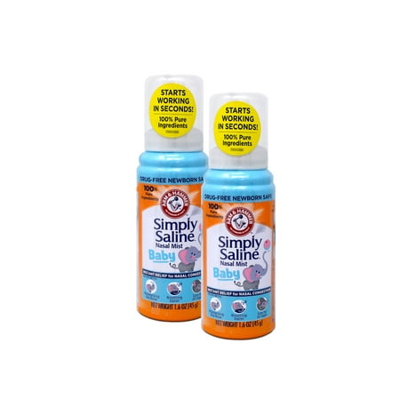 Simply Saline Nasal Mist Baby 1.5 oz (Pack of 2)