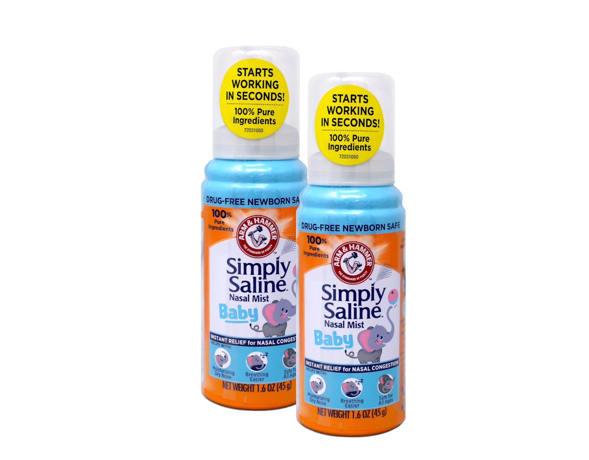 Simply Saline Nasal Mist Baby 1.5 oz (Pack of 2)