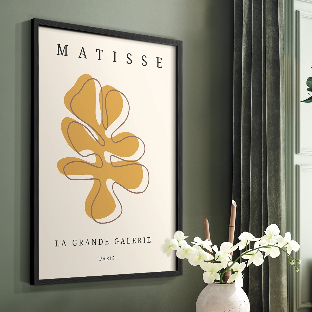 Matisse CCCLXVII in Black Solid Wood 11 x 14 Framed Print