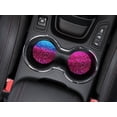 thumbnail image 5 of WIRESTER Round Neoprene Car Coaster for Drinks, Set of 2pcs, Blue Glitter Sparkle & Hot Pink Glitter Sparkle Leopard, 5 of 6