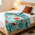 thumbnail image 5 of SLYNSHome Christmas Santa Throw Blanket, 70x100 cm Festive Print Plush Throw, Soft Warm Couch Cover for Sofa Bedroom Holiday Home Decor, 5 of 6