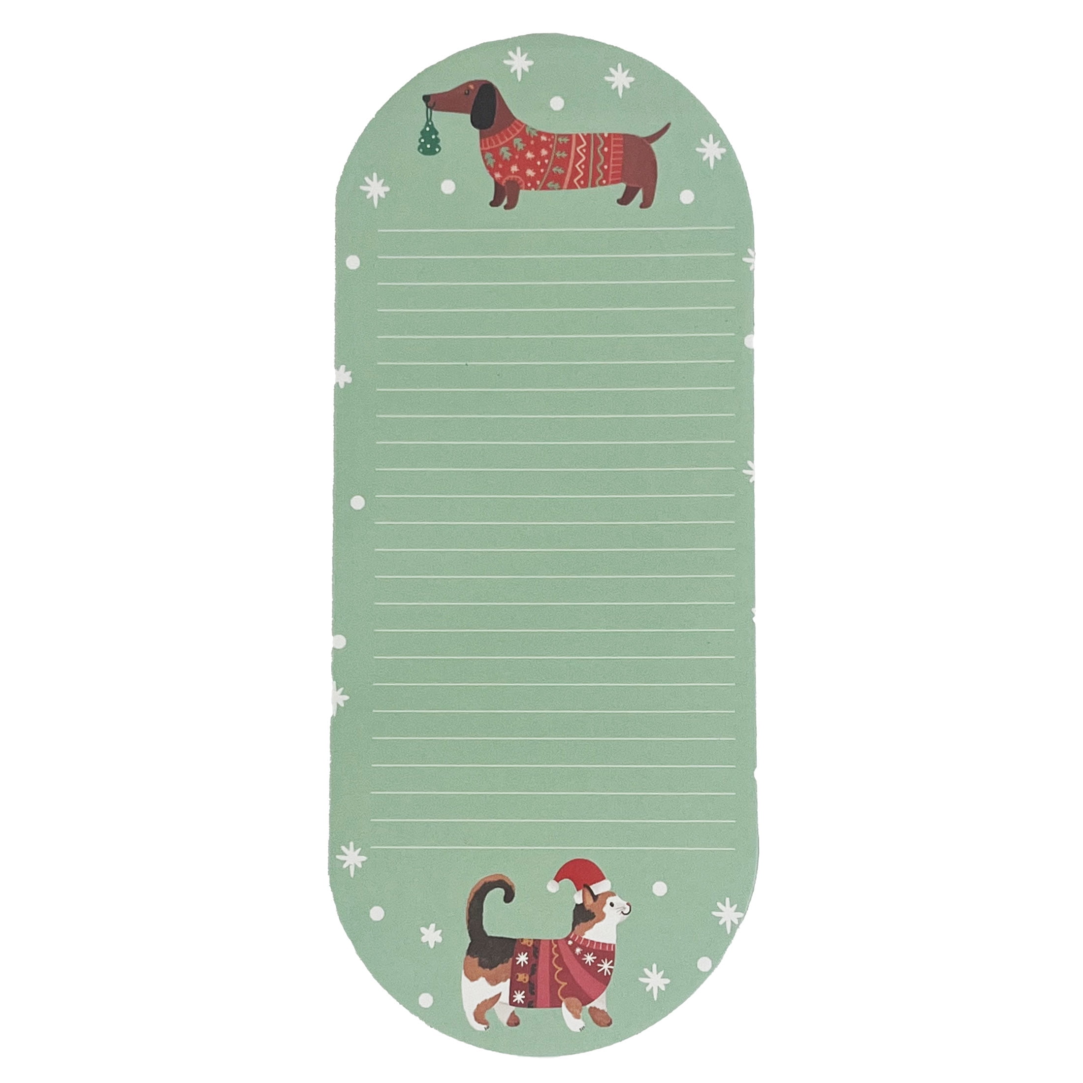 Holiday Time Green Pets Christmas Paper List Pad, Party Favors