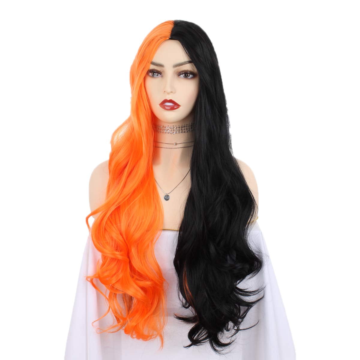 orange womens wig