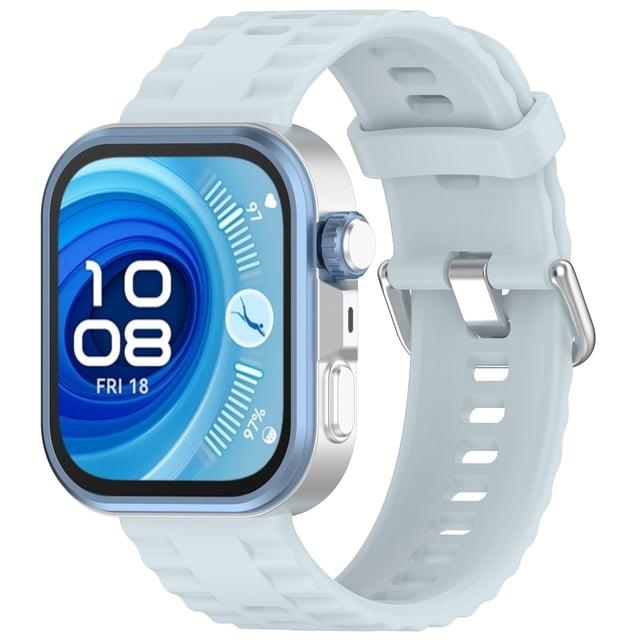 Fit4 Pro Smart Watch Replacement Band Durable Silicone Strap With Secure Silver Buckle Accessory