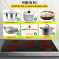 thumbnail image 4 of BENTISM 5 Burners Built in Electric Stove Top 240V Ceramic Glass Radiant Cooktop with Sensor Touch Control, Black, 4 of 9