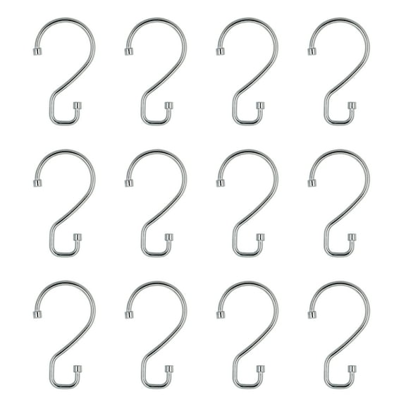 Bath Bliss 12-Count Zinc Alloy Shower Curtain Rings in Chrome