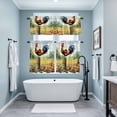 thumbnail image 3 of Retro Rooster Kitchen Curtains Sets for Windows 36 Inch Length, Spring Floral Watercolor Animals Rod Pocket Window Treatments Tier Curtains and Valances Set for Bedroom/Bathroom, 3 of 8