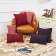 thumbnail image 4 of Wekity RTVY-48102 - Fundas de almohada decorativas de lino rústico burdeos de 30 x 50 cm (2 unidades), 4 of 5