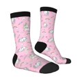 thumbnail image 2 of Funny Pink Unicorn Crew Socks, Colorful Novelty Tube Socks For Men & Women, Stretchy Casual & Athletic Socks, Unisex Gift Idea, 2 of 6