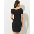 thumbnail image 4 of DARING DIVA Bodycon Slim Fit Casual Knitted Mini Dress XS Black, 4 of 6