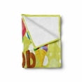 thumbnail image 2 of Birthday Soft Flannel Fleece Throw Blanket, Happy Celebration in Shapes Funny Ice Cream Candies and Balloons, Cozy Plush for Indoor and Outdoor Use, 50" x 60", Multicolor, by Ambesonne, 2 of 6