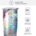 thumbnail image 4 of SKYSONIC Easter Eggs Tumbler Stainless Steel Double Wall Vacuum Reusable Insulated Mug with Straw and Built-in Coaste for Cold and Hot Beverages, 12oz, 4 of 7