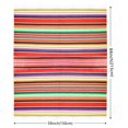 thumbnail image 2 of Hxezoc Mantel Mexicano A Rayas De 59 X 84 Pulgadas, Mantel De Sarape Mexicano De Algodón Con Flecos Cuadrados Grandes Para Decoraciones De Bodas Y Fiestas Mexicanas, Cubierta De Mesa Al Aire Libre (Ro, 2 of 4