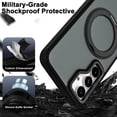 thumbnail image 6 of 360 ° Rotatable Magnetic Ring Holder for Samsung Galaxy S24 Case Compatible with Magsafe Hard PC Translucent Matte Protective Kickstand Phone Case for Samsung Galaxy S24 Black, 6 of 14