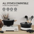 thumbnail image 4 of BECIGAR 23PCS Ceramic Nonstick Cookware Set, Nonstick Detachable Handle Ceramic Cookware, Induction Kitchen Cooking Set with Removable Handle,include Frying Pans & Saucepans Oven Safe(Black), 4 of 7