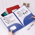 thumbnail image 5 of Unique Bargains Plastic Folders with Pockets A4 Letter Files Portfolio Folder, Blue, 5 of 5
