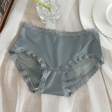 Underwear Women Pack Moisture Sexy Lace Breathable Comfortable Midriff Ice Transparent Net Yarn Brief Lightweight Wicking Panties