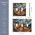 thumbnail image 2 of Yayeee Toggle Light Switch Wall Plate 3-Gang 6.37"x4.48" Decorative Outlet Cover, Starry Pizza, 2 of 7