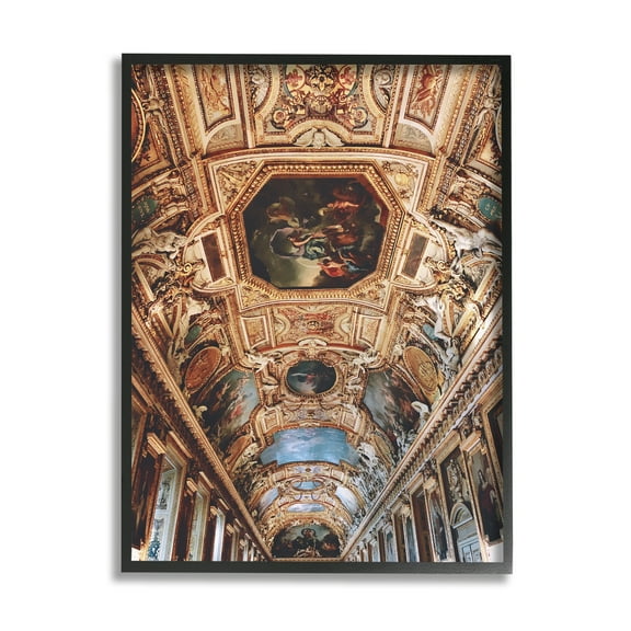 Stupell Industries Sistine Chapel Photography Travel & Places Photography Black Framed Art Print Wall Art, 11 x 14