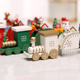 thumbnail image 2 of Adornos navideños Tren de madera de cuatro secciones Montaje DIY Decoración de ventana de escritorio Regalo del Día del Niño, 2 of 6