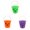 Purple,Orange,Green, variant on 3PC Halloween Pumpkin Bucket, Pumpkin Candy Bucket Plastic Pail Party Favor Holder Halloween Party Supplies, Candy Bucket with Handle,7x7 Inch