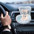 thumbnail image 3 of 1 Packs Doll Car Seat Plush Cushion with Vent Clip and Stand Cute Functional Car Ornament for Fans Collectors Desktop Display Soft Furry Accessories, 3 of 5