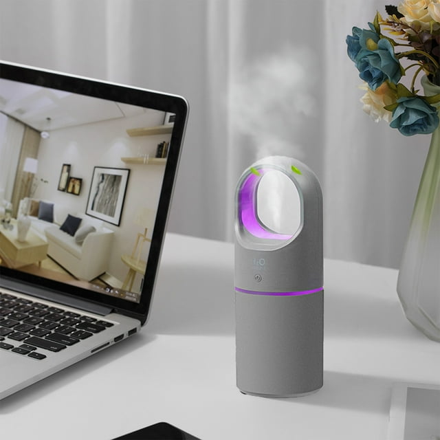 Fiudx Humidificador Usb, Vapor Frío Silencioso, Luz Colorida, Fácil de Limpiar, Portátil para Dormitorio y Oficina, Hidratante y Cuidado de La Piel, Alimentación Usb, Tanque de 450 Ml, 20 X 7,5 X 7,5