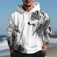 thumbnail image 2 of Sudadera con capucha con estampado de lobo 3D para hombre, nueva moda de primavera y otoño de 2024, sudaderas con capucha, jerséis holgados informales de uso diario para la calle, 2 of 4