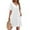 White, variant on Oplxuo Summer Dresses for Women Ruffle Short Sleeve V Neck Casual Shift Dress with Pockets