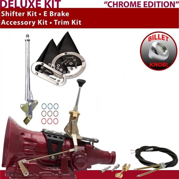 American Shifter 2004R Shifter Kit Chrome 6 in. E Brake Cable Trim Kit for EC574