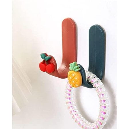 

2PCS Hook Cartoon Multi-Functional Sticky Hook Cute Into The Wind Household Free Punching Seamless Wall Decoration Small Hook(5#)