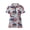 USA Flag Hibiscus Print, variant on CHAQLIN Moisture Wicking Polo Shirts for Casual Outings Golf Tennis, Polyester Soft Breathable Golf Polo Tops, Baseball Star Pattern