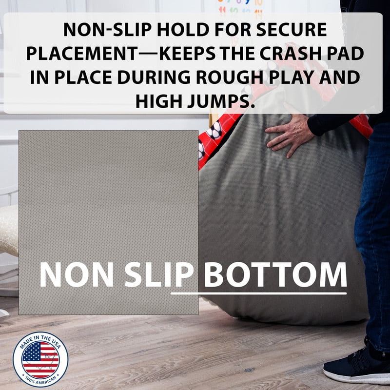 Sensory Crash Pad for Kids & Adults,Soft Landing Crash Mat with Foam Blocks,Removable and Washable Cover,Non-Slip Bottom for Jumping, Relaxing & Play,48" x 48"
