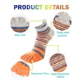 thumbnail image 3 of FEOYA Pack of 5 Men Crew Toe Socks Five Finger Socks Cotton Athletic Five Toe Socks Running Toe Socks for Outdoor Winter Sports Spring Autumn L, 3 of 6