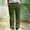 Army Green, variant on Mens Pants Casual with Pockets Striped Daily Trousers Loose Straight Leg Solid Color Army Green for L