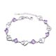 thumbnail image 3 of Pulsera del día de San Valentín, pulsera de cadena de eslabones, pulsera de moda para mujer, pulsera con dije de corazón para aniversario de amante , Doble Corazón 16.5cm, 3 of 8