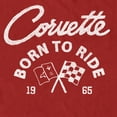 thumbnail image 2 of T-shirt Graphique Homme General Motors 1965 Corvette Née pour Rouler Rouge Moyen, 2 of 4