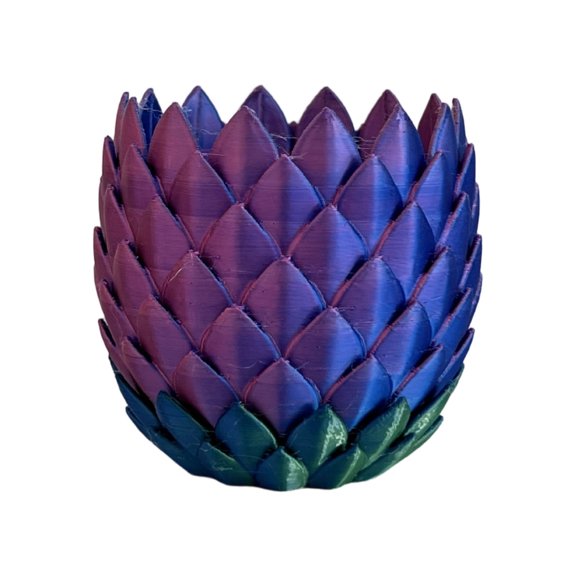 Unique Dragon Scale Textured Planter Flower Pots With Builtin Drip Tray For Succulents Modern Offices Home Decors