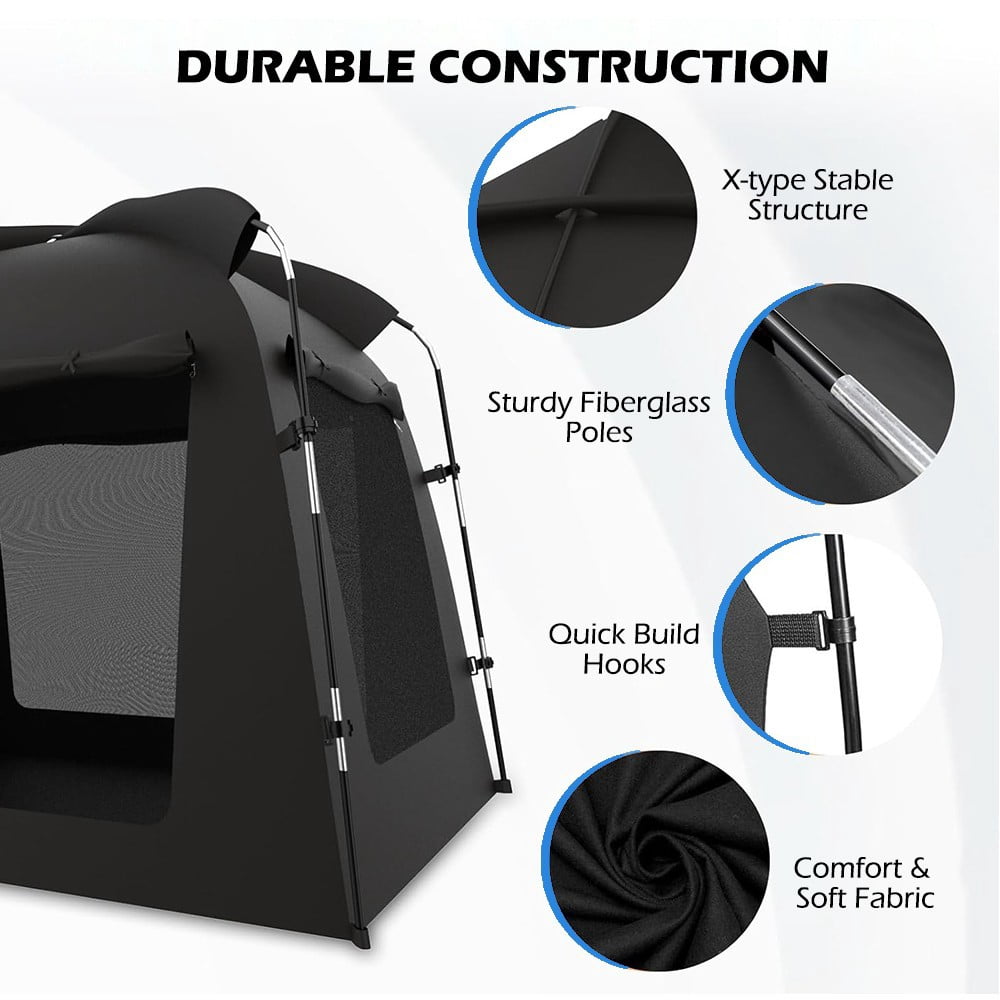 ASTRAEA Bed Tent, Portable Twin Size Privacy Bed Tent Canopy with 2 Doors, Breathable Blackout Indoor Canopy for Kids Adults Sleeping