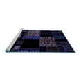 thumbnail image 2 of Ahgly Company Machine Washable Indoor Rectangle Patchwork Blue Transitional Area Rugs, 5' x 7', 2 of 4