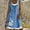 White, variant on BadyminCSL Summer Dresses for Women 2023 Women Dresses Clearance, Fashion Women's Casual Round-Neck Floral Printing Fake Two-Piece Sleeveless Dress