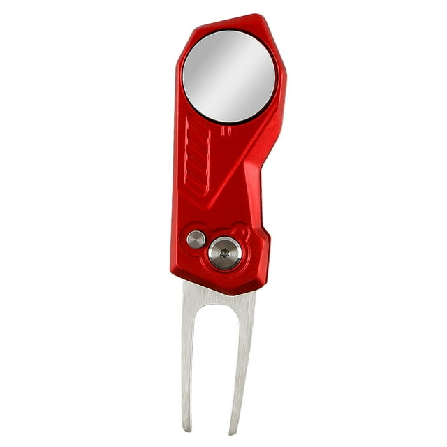 Outil de Réparation de Terrain de Golf Portable Marque de Terrain Réparation Fourche Équipement Fourche de Terrain de Golf Rouge