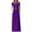 Purple, variant on Casual Long Dress for Women Solid Color Short Sleeve Maxi Dress with Pocket