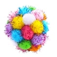 thumbnail image 1 of Flmtop Cat Ball Toy Built-in bell Interactive Colorful Plush Mini Ball Kitten Teaser Toy Pet Toy, 1 of 11