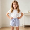 thumbnail image 4 of Diufon Kids Shorts Boys Girls Elastic High Waist Sport Running Gingham Shorts Summer Fashion Plaid Short Pants, 4 of 9
