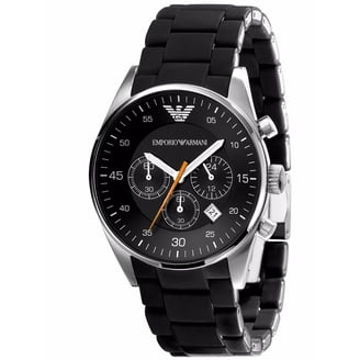 Emporio Armani Men's Quartz Analog White Dial Stainless Steel 50m