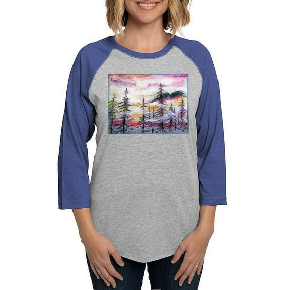 CafePress - Landscape, Colorful Art! Long Sleeve T Shirt - Womens Baseball Tee