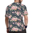 thumbnail image 2 of Rocae Vintage Floral for Men's Mesh Quick-Dry Short Sleeve Workout T-Shirt,Mens Crew Neck Tee Lightweight Soft Classic T Shirts Large, 2 of 9