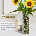 thumbnail image 4 of Plastic Vase 11.8 x 3.9 Inch Vase Transparent Non-Breakable Plastic Ornamental Culture Bottle Storage Jar Modern Family Wedding Decoration Colorful Tigers and Raindrops, 4 of 6