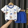 thumbnail image 2 of NIEWTR Toddler Baby Boy Girls Outfit Short SleeveT Shirts Top and Elastic Shorts Set 2Pcs e Summer Pjs For 18-24 Months 2t 3t 4t 5t 6t Summer Pjs kids,3-9 Months, 2 of 3